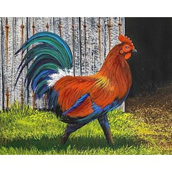 Broderie diamant Collection d'art Le coq de la ferme