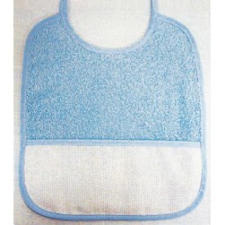 Bavoir à broder Luc Création avec rabat aida - jaune