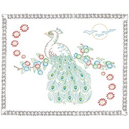 Kit napperons dentelle - Broderie Traditionnelle Luc Création Le paon au repos
