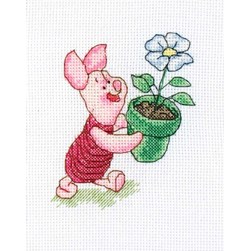 kit Point de croix Anchor La fleur de Porcinet - Disney