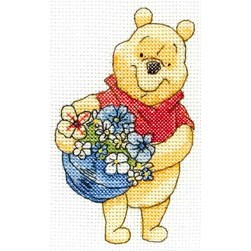 kit Point de croix Anchor Panier fleuri de Winnie - Disney