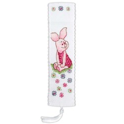 Marques pages à broder Anchor Porcinet et fleurs - Disney