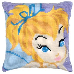 Coussin au demi point Anchor Fée clochette pensive - Disney