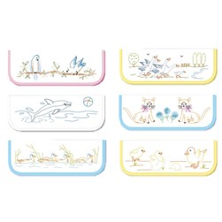Pochette serviette - Broderie traditionnelle Luc Création Lot de 6 Pochettes Serviettes jeux d'enfants B