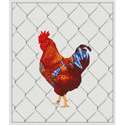 Fiche Point de Croix Anagram Diffusion La poule du grillage