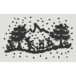 Fiche Point de Croix Anagram Diffusion Sous la neige