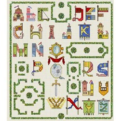 Fiche Point de Croix Anagram Diffusion Abécédaire du moyen âge