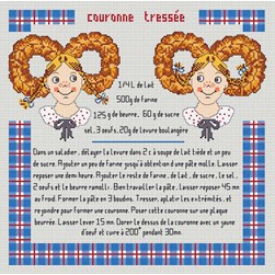 Fiche Point de Croix Anagram Diffusion Couronne tressée- Lorraine