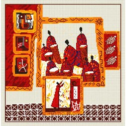 Fiche Point de Croix Anagram Diffusion Les tambours de Brazza