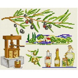 Fiche Point de Croix Anagram Diffusion LA fabrication de l'huile d'olive