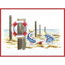 Fiche Point de Croix Anagram Diffusion Les petites filles de la plage