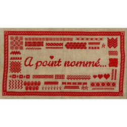 Fiche Point de Croix Anagram Diffusion A point nommé - monochrome rouge