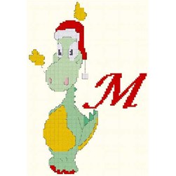 Fiche Point de Croix Anagram Diffusion Initiale du dragon de Noël