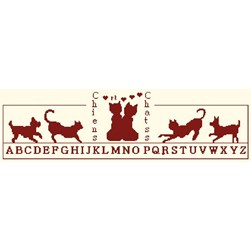 Fiche Point de Croix Anagram Diffusion L'abécédaire des chiens et des chats