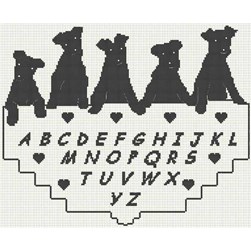 Fiche Point de Croix Anagram Diffusion Abécédaire aux chiens