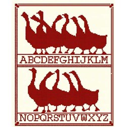 Fiche Point de Croix Anagram Diffusion Abécédaire aux oies