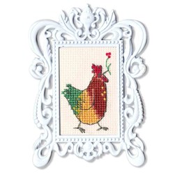 Mini Kit broderie RTO La poulette et la fleur
