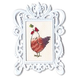 Mini Kit broderie RTO Un coq, un papillon