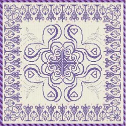 kit Point de croix Anagram Diffusion Pique et cœur bleu