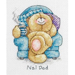 kit Point de croix Anchor Papa Number 1 ourson