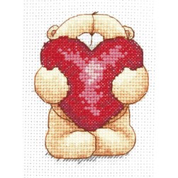 kit Point de croix Anchor Le grand cœur de mon ourson