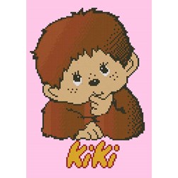 Fiche Point de Croix Points de Repère Le kiki couleur rose