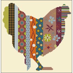 Fiche Point de Croix Points de Repère Poule bohême patch