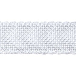 Galon à broder DMC Galon aida 6 pts bordé Blanc