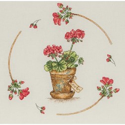 kit Point de croix Anchor Pot de géranium