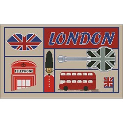 kit Point de croix Points de Repère Les curiosités londoniennes