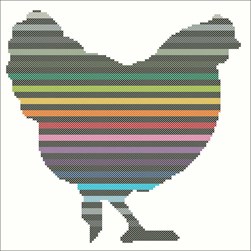 kit Point de croix Points de Repère La poule bayadère