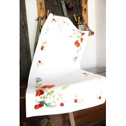 kit Chemin de Table - Broderie Traditionnelle Avila Coquelicots champêtre