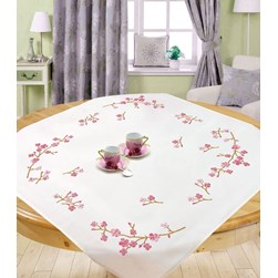 kit Nappe - Broderie Traditionnelle Avila Les fleurs de mon cerisier