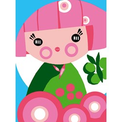 kit Canevas - Petits trous Luc Création Coucou Kokeshi