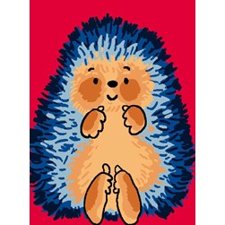 kit Canevas - Petits trous Luc Création Hérisson bleu