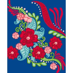 kit Canevas - Petits trous Luc Création Floraison colorée