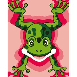 kit Canevas - Petits trous Luc Création Acrobatie de grenouille