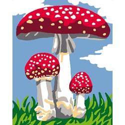 kit Canevas - Petits trous Luc Création Un champignon vénéneux