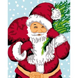 kit Canevas - Petits trous Luc Création Père noël sous la neige