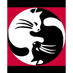 kit Canevas - Petits trous Luc Création Ying Yang aux chatons
