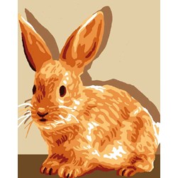 kit Canevas - Petits trous Luc Création Lapin roux