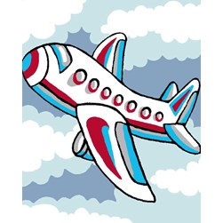 kit Canevas - Petits trous Luc Création Les pirouettes de l'avion