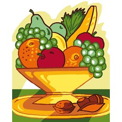 kit Canevas - Petits trous Luc Création Coupe de fruits juteux