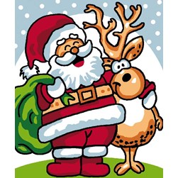 kit Canevas - Petits trous Luc Création Les amis de noël