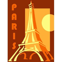 kit Canevas - Petits trous Luc Création La tour Eiffel de Paris en été