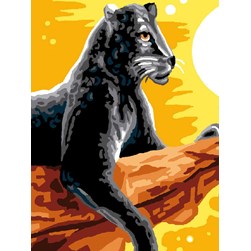 kit Canevas - Petits trous Luc Création Pantère imposante
