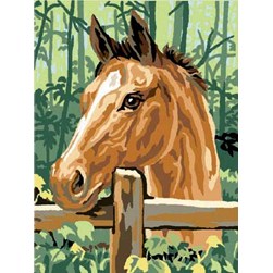 kit Canevas - Petits trous Luc Création Poulin curieux