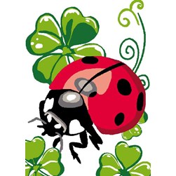 kit Canevas - Petits trous Luc Création Coccinelle chanceuse