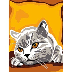 kit Canevas - Petits trous Luc Création Chartreux jouant à cache-cache