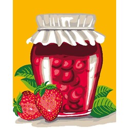 kit Canevas - Petits trous Luc Création Bonne confitures de fraises